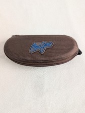 Maui Jim Brown Zippered Sunglasses Case With Clip Beach Dadcore Island Vacation