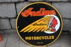Vintage Indian Motorcycles Dealership Porcelain Sign