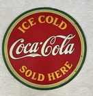 Vintage, Original, 1933, Coca-Cola, Coke, Soda, "Watermelon" Metal Sign, VG/VG+
