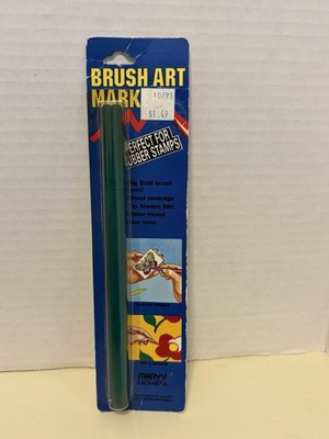 Vintage Marvy Uchida Brush Art Marker #4 Green Non-Toxic Made in Japan NEW