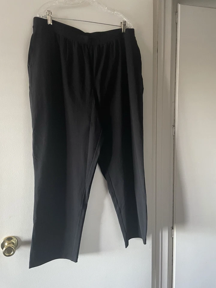 Catherines Women's Pants Black Size 1X Petite Suprema Plus Size Pullon NEW - Image 2 of 4