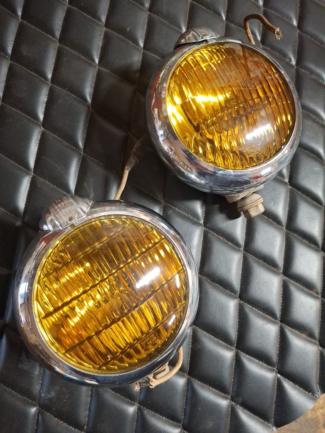 Luz antiniebla vintage HUDSON luz ámbar original para piezas