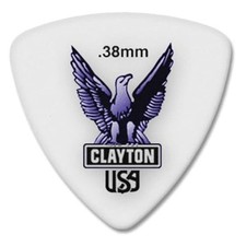 Clayton Acetal Guitar Pick 0.38mm Purple Rounded Triangle Durable and Slip Re...