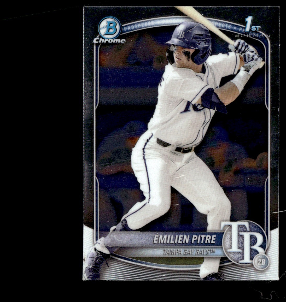 EMILIEN PITRE 2025 BOWMAN CHROME BASEBALL RC TAMPA BAY RAYS #BCP-83 1ST BOWMAN