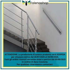 Ringhiera scala acciaio inox 2mt fissaggio a parete fai da te