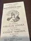 Original 1864 Lincoln Election Ballot, Trumbull Co. Ohio