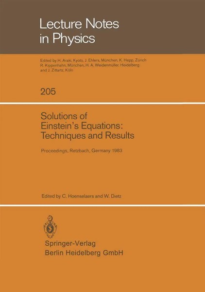 C. Hoenselaers (U. A.) | Solutions Of Einstein's Equations: Techniques And...-image