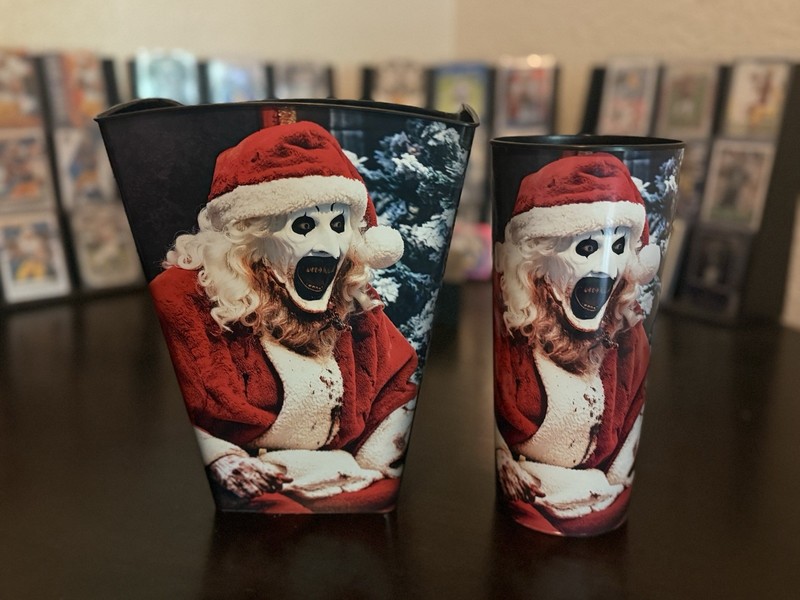 TERRIFIER 3 ART THE CLOWN Cinemark Popcorn Bucket & 44 Oz Cup Exclusive Merch 