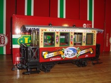 LGB 33075 RED & GOLD DATED 2001 CHRISTMAS PASSENGER CAR LN IN ORIGINAL BOX!