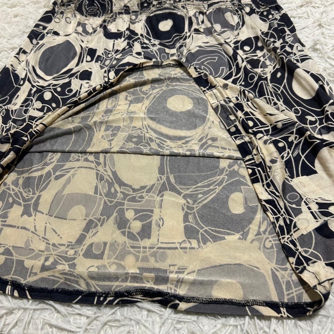 CHANEL 08P CC Logo Bubble Coco Silk Swim Dress Camisole Black White 36 S thumbnail 9