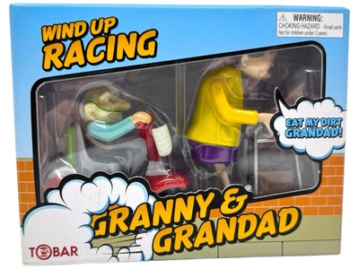 Wind up Racing GRANNY & GRANDAD - TOBAR - Aufzieh Spiel NEU INKgrafix Toys A391