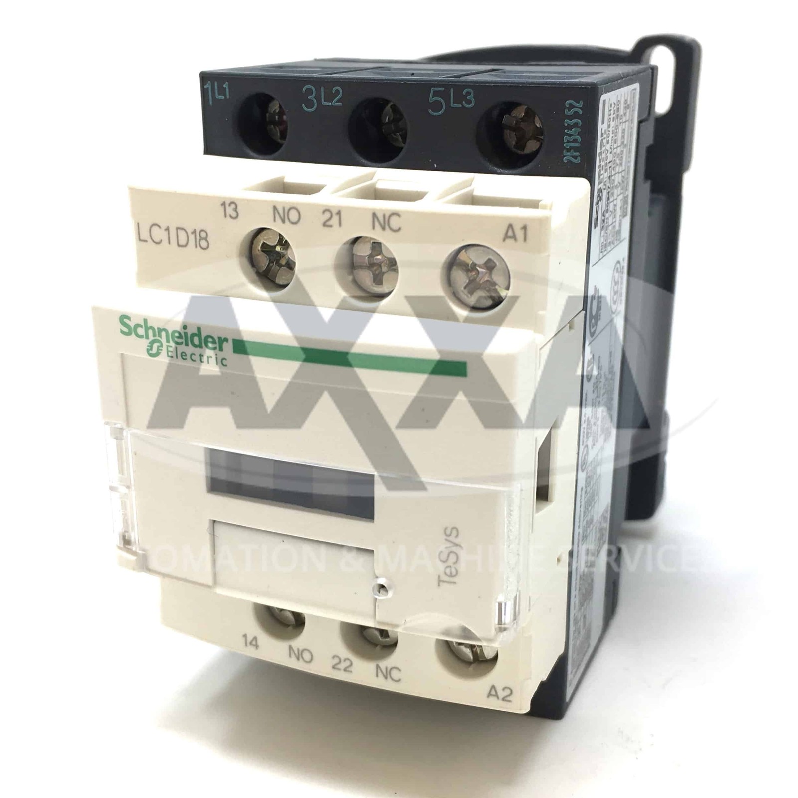 Contactor LC1D18N7 Schneider 3P (3NO) 1NC + 1NO Aux 415VAC 18A 7.5kW