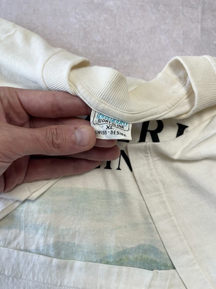 Camiseta de arte de destino Suiza vintage de los 80 Rheinfall Schlossli vale la pena (talla L) Foto 2 de 4