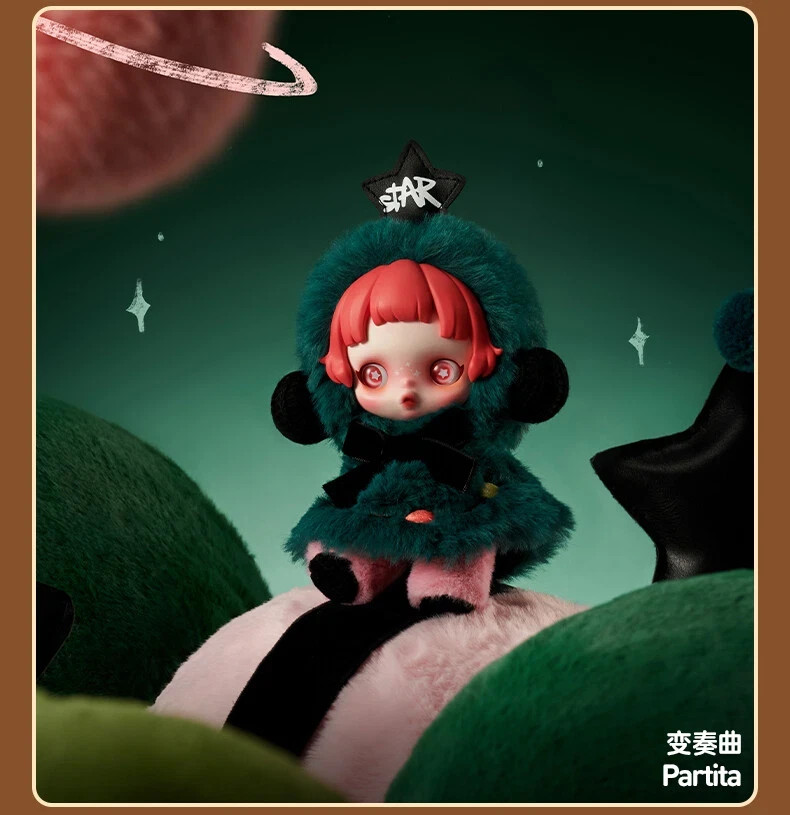 POP MART SKULLPANDA Winter Symphony Plush Dolls Partita Open Box in Sealed Bag