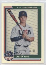 2022 Panini USA Baseball Stars & Stripes Holo Silver 20/80 Carson Page #81 0b3