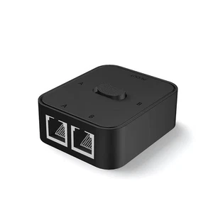Interrupteur réseau Gigabit RJ45 2 Entrée 1 Sortie Black Pas de boîte de partage de puissance