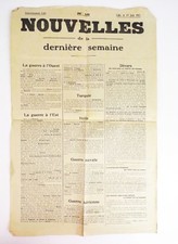 Aushang 1917 Lille Frankreich 1 Wk Kriegs Nachrichten T&uuml;rkei