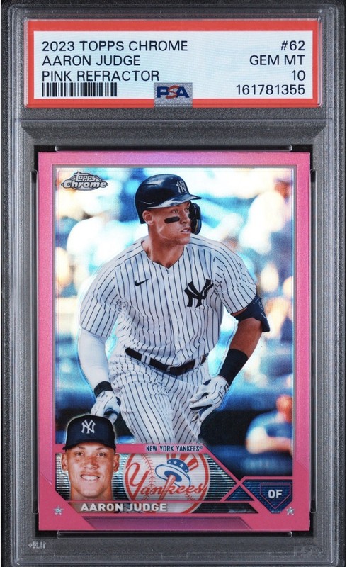 2023 Topps Chrome Pink Aaron Judge Yankees #62 PSA 10