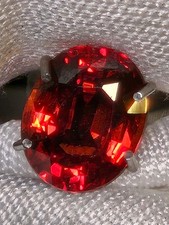 Natural Spessartite Garnet 1.25ct Oval Fiery Red Orange Loose Gemstone