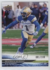 2025 Upper Deck CFL Exclusives 91/100 Deatrick Nichols #24 bj5