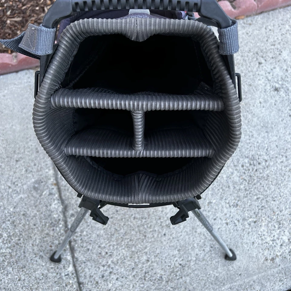 Sun Mountain Eco-Lite Stand Golf Bag 4-Way Divider Dual Strap Light Gray/Black - Image 3 of 4