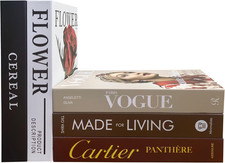 5 PCS Coffee Table Books for Room Decor, Fake Books Cardboard , Home Decor  No
