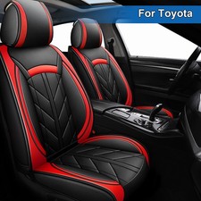 Car Seat Covers For Toyota Rav4 Camry Corolla Pu Leather 5-seat Full Set Luxury