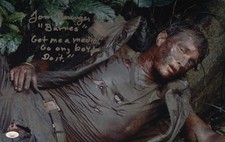 Tom Berenger Signed 11x17 Platoon "Get me a medic. Go on boy! Do it." JSA