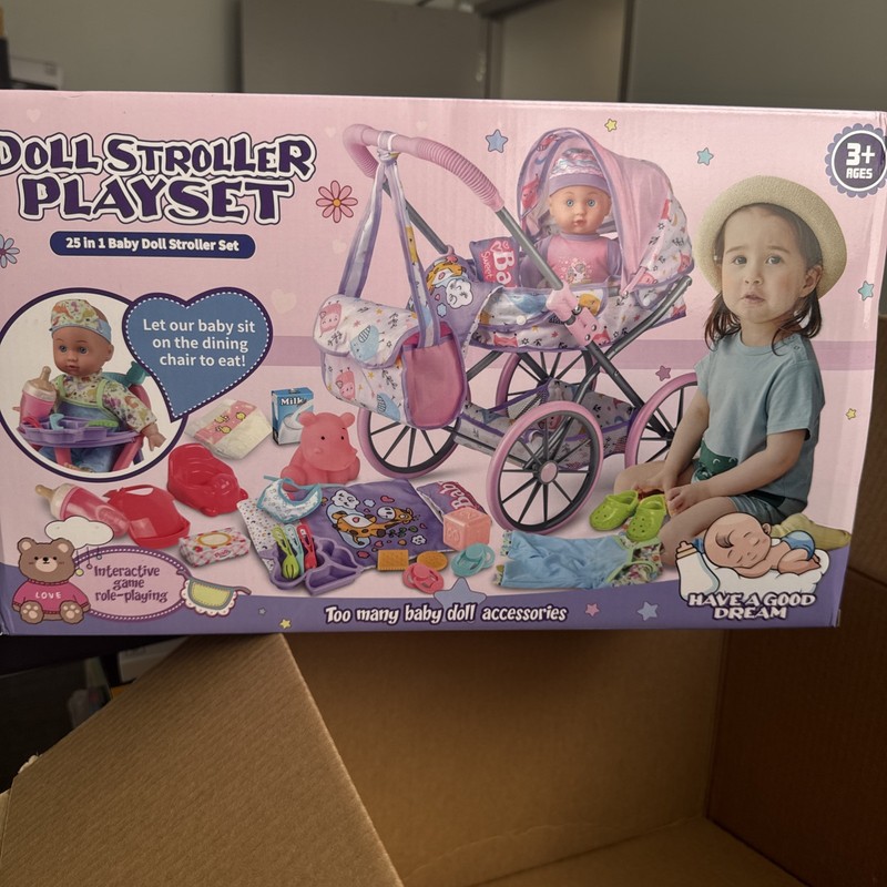Baby Doll Stroller Playset for Girls Toddlers 3-5 4-6 5-7 Year Old to Play