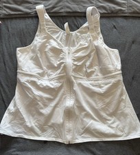 Amoena Hannah Camisole, Size 3X, A/B Breast Post Surgical Recovery White 2860