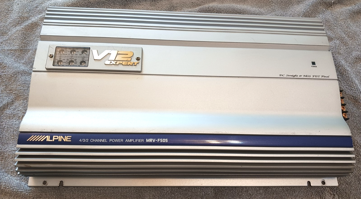 ALPINE V12 Expert MRV-F505 アンプ OLD SCHOOL ALPINE MRV-F505 BIGGEST 4 CHANNEL AMP OF THIS SERIES