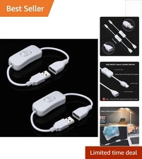 2-Pack USB Extension Cables 11-Inch with On/Off Rocker Switch for Versatile Use