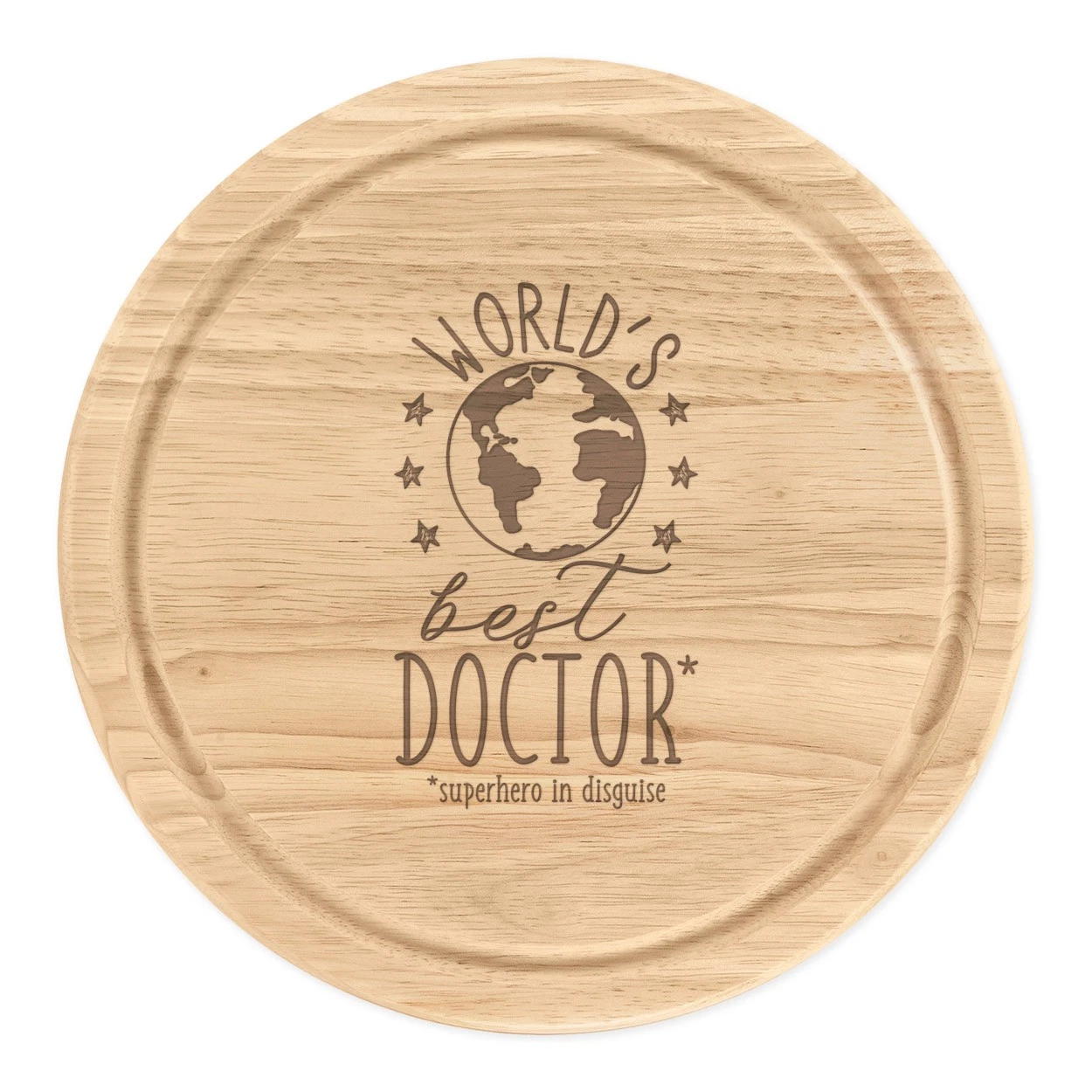 World's Best Doctor Round Chopping Cheese Board Funny Gift Present