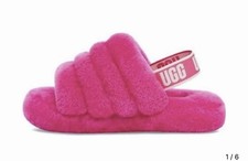 UGG Fluff Yeah, Clog Big Kids Slippers in Rock Rose/ Size 6/ NEW IN BOX