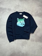 NEW Maison Kitsune Fox Head Crew Neck Sweatshirt Size S