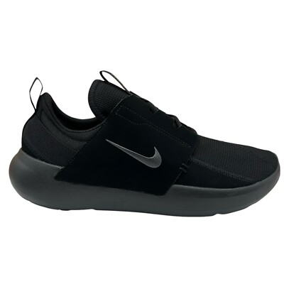 Nike E-Series Men's Low Top Sneakers Size 10 Solid Black Flexible Lightweight