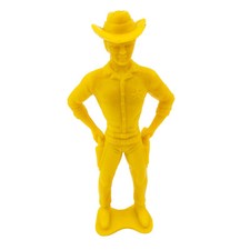 Vintage Yellow 5" Plastic Sheriff Figure Western Cowboys and Indians Army Men