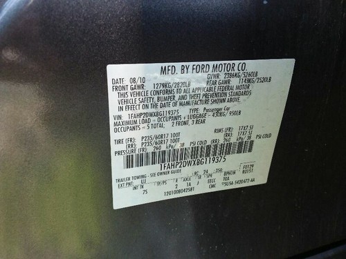 Chassis ECM Multifunction Under Dash By Column Fits 10-12 TAURUS 288020 - Picture 5 of 12