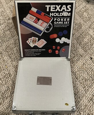 Texas Hold'em Poker Game Set In Aluminum Case. Sealed In Plastic