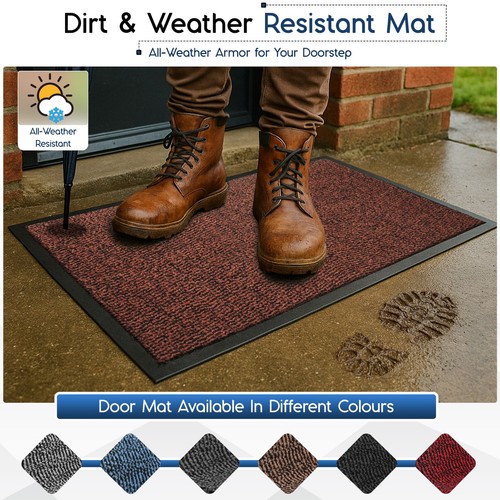 Heavy Duty Door Mat Non Slip Washable Dirt Trapper Hallway Kitchen Barrier Mat - Picture 60 of 60