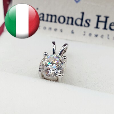 Moissanite Diamant Anhänger 1ct D EF Zertifikat diamond pendant