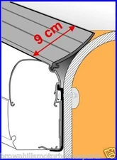 FIAMMA AWNING RAIN GUARD 9CM LARGE 04629-01 SOLD PER 2 METER LENGHTS