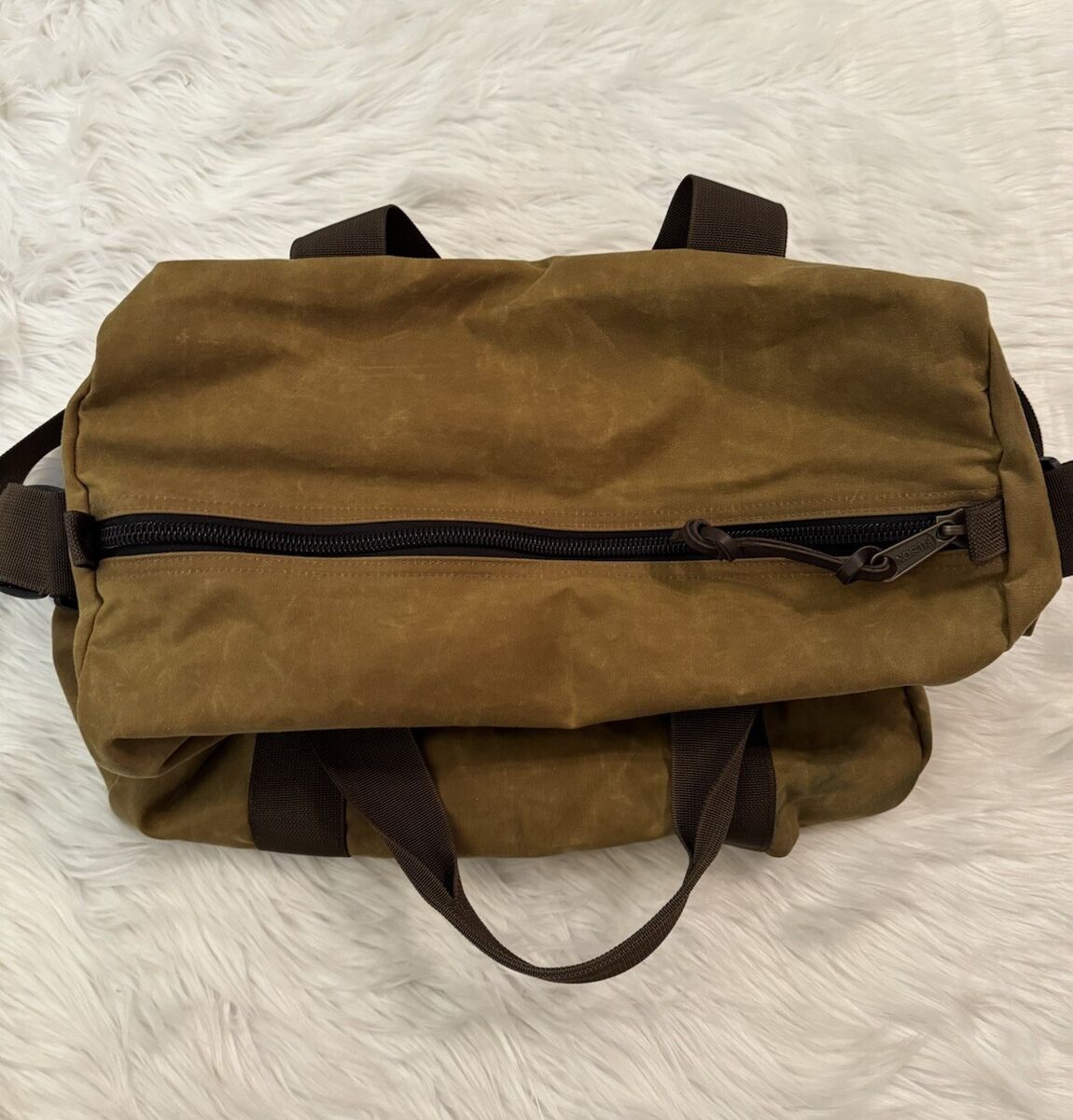 Filson Tin Cloth Field Duffle Bag Small Dark Tan Cotton Filson Tin Cloth Field Duffle Bag Small Dark Tan Cotton