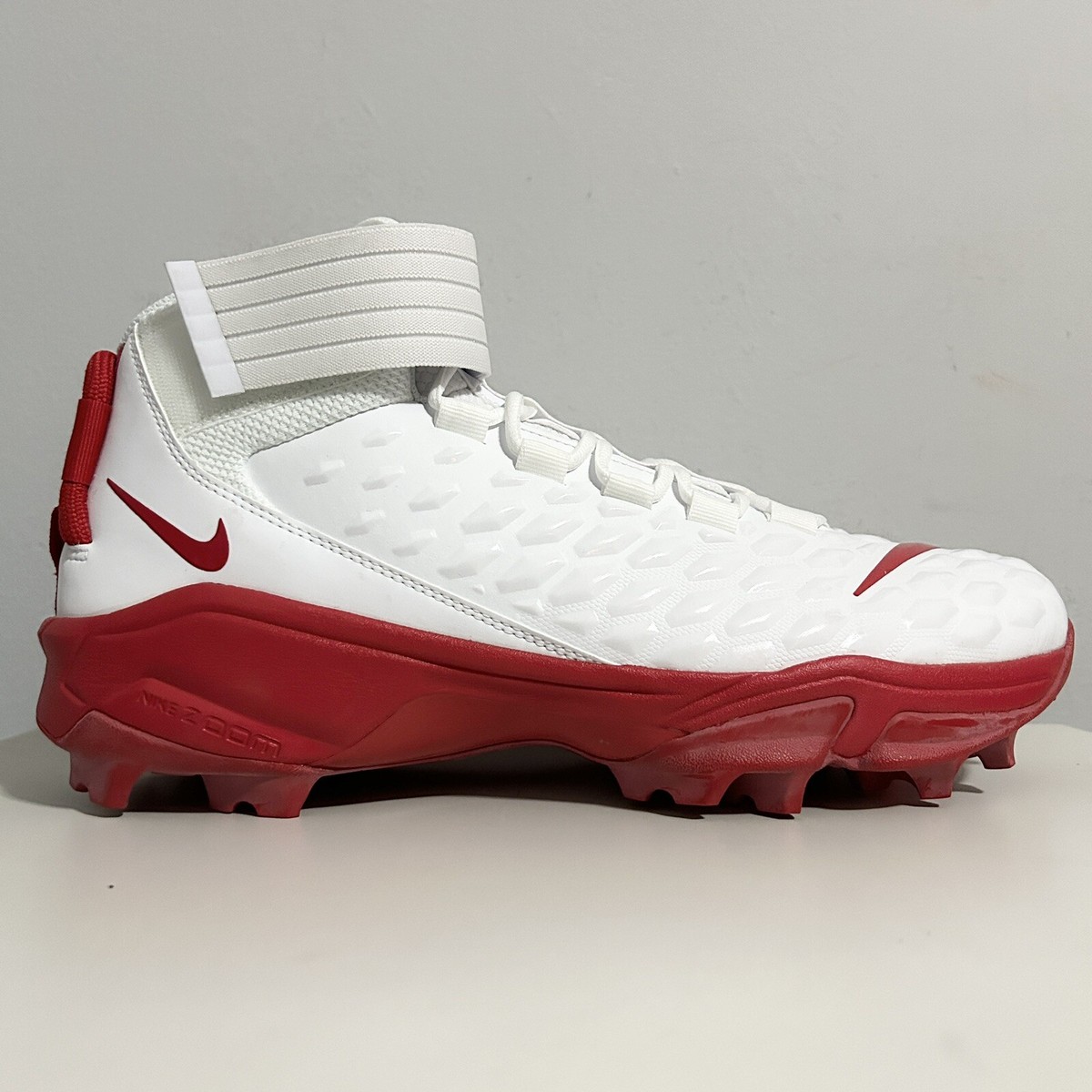 Nike Savage Pro 2 Shark Football Cleats White Red Men’s Size 16 NEW Nike Force Savage Pro 2 Shark “White Uni Red” Men main image 4