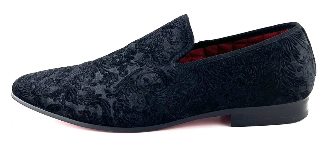 La Milano Broderick II Black Velvet A120097 Slip On Loafers Men’s Size 13 La Milano Broderick II A120097 Mens Black Loafers & Slip Ons  main image 4