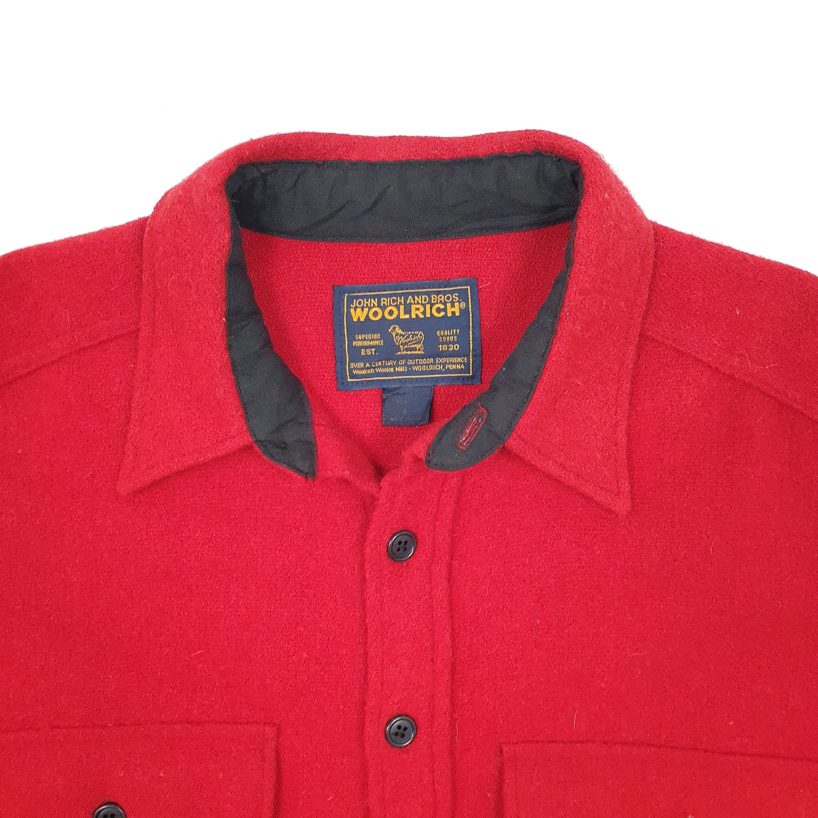 WOOLRICH Wool Jacket Coat Vintage 1990s Made in USA Shacket Shirt Overshirt L image 2