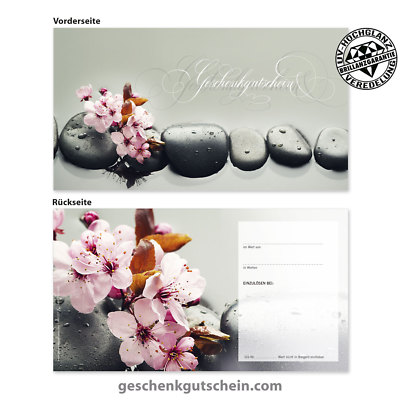 Gutscheinkarten ''Standard'' für Physiotherapie, Massage, Wellness, Spa MA1257