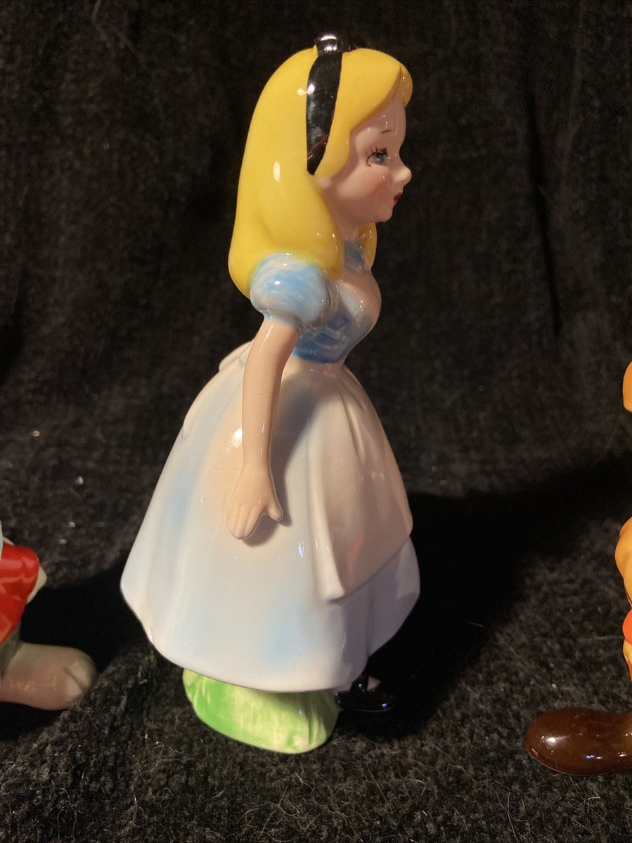 Vintage Japan 1960's Walt Disney Set of 4 Alice in Wonderland