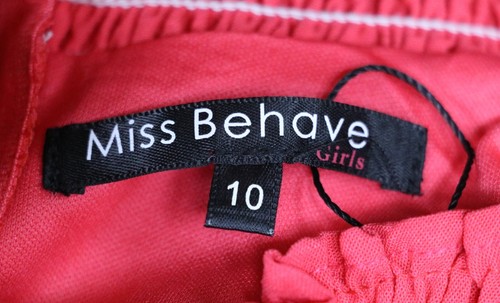 MISS BEHAVE GIRL'S SIZE 10 DRESS SPECIAL OCCASION MINI FLARE FLUTTER SLEEVE - Picture 7 of 9