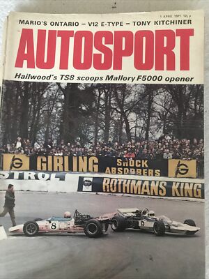 Autosport Magazine 1 April 1971 Test Jaguar E Type V12 Hailwood Mallory F5000